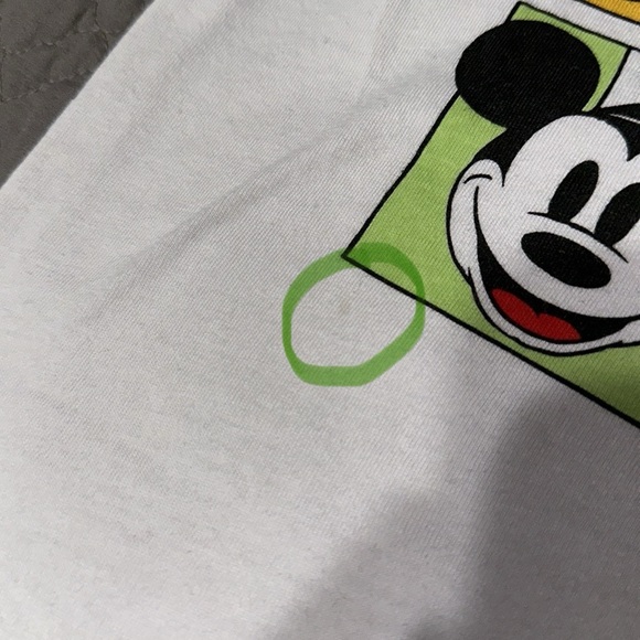 DISNEY KID BOY YOUTH WHITE MICKEY MOUSE SHORT SLEEVE SHIRT - Picture 4 of 6